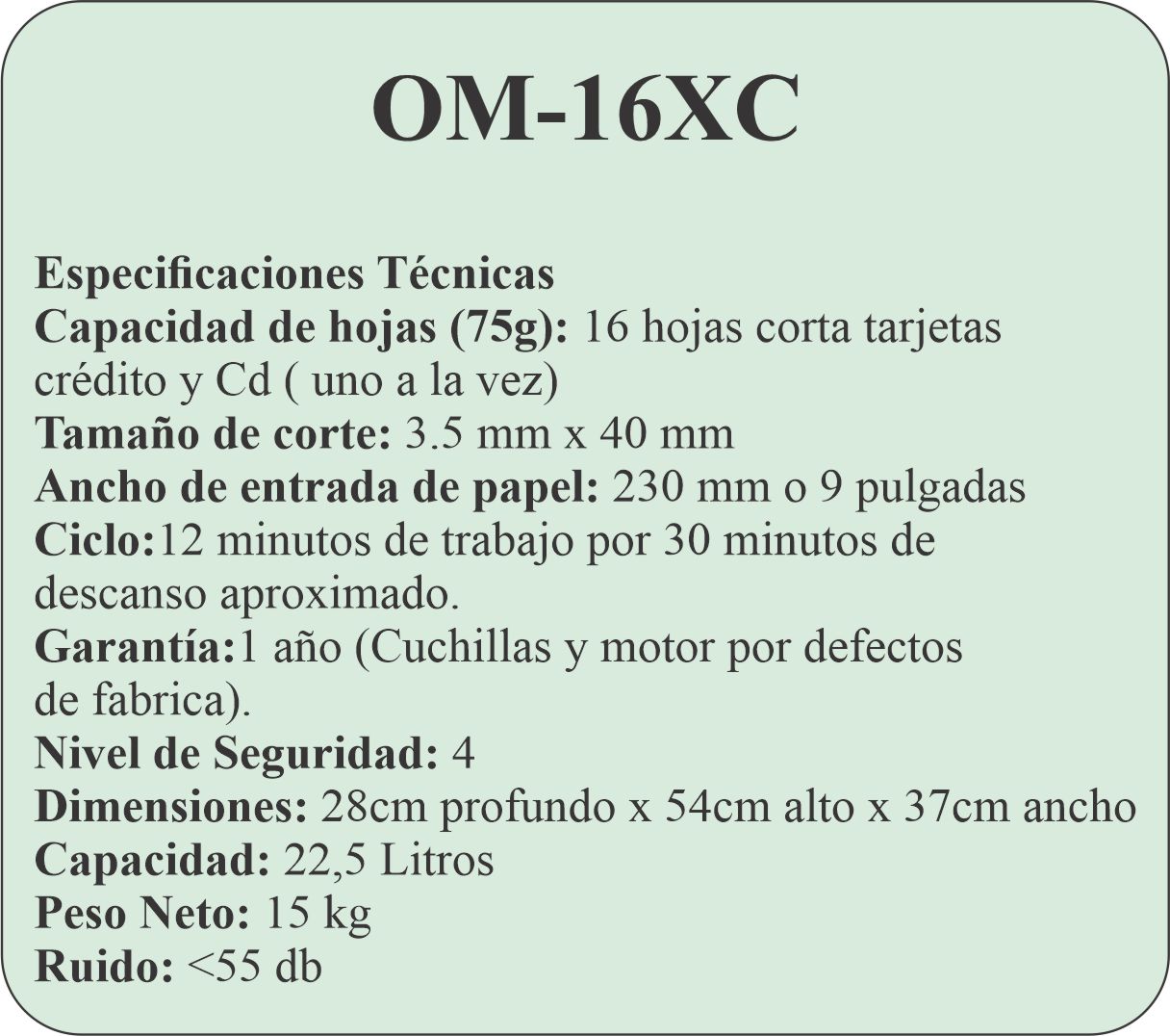 OM-16XC