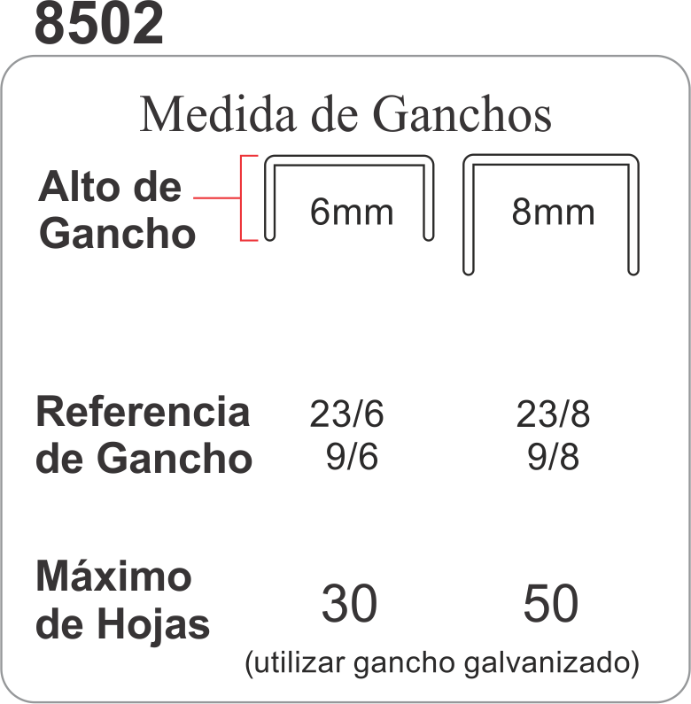 GANCHOS 8502