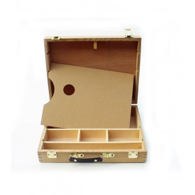 Caja madera para óleos con paleta 32x25cm Conda