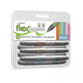 SET MARCADORES FLEXMARKER X6 TONOS APAGADOS