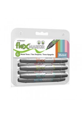 Juego Marcadores x 6 Flexmarker Muted