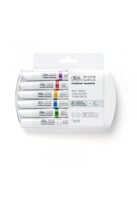 Set x 6 Marcadores Pigment Marker Tonos Ricos