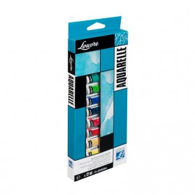 ESTUCHE ACUARELA LOUVRE 10ML X 12 COLORES