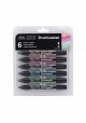 SET X6  MARACDORES BRUSHMARKER TONOS PASTEL 