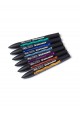 SET X 6 MARCADORES BRUSHMARKER TONOS RICOS
