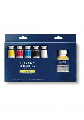 SET OLEO FINE 40ML X 5 COLORES LEFRANC