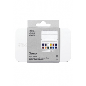 ESTUCHE ACUARELA COTMAN EN PASTA X12 MAS PINCEL RECARGABLE WINSOR & NEWTON