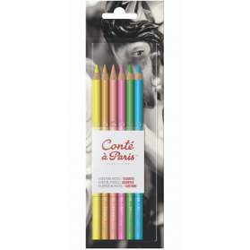 JUEGO LÁPIZ PASTEL X6 TONOS BRILLANTES CONTÉ À PARIS
