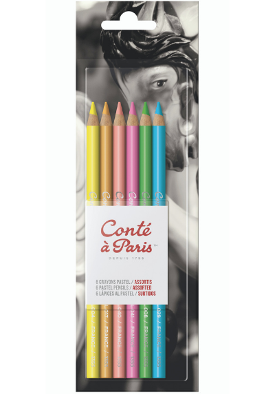 JUEGO LÁPIZ PASTEL X6 TONOS BRILLANTES CONTÉ À PARIS