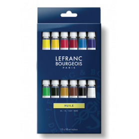 ESTUCHE ÓLEO FINE 10ML X 12 COLORES LEFRANC & BOURGEOIS 810117