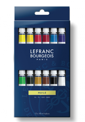 CAJA ÓLEO FINE 10ML X 12 COLORES LEFRANC & BOURGEOIS