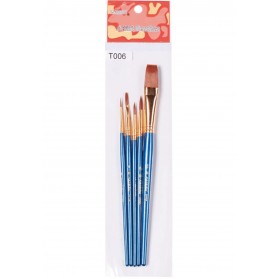 JUEGO PINCEL DE NYLON MIXTO X5 RF T006