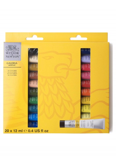 CAJA ACRILICO WINSOR 12ML X 20 COLORES 2190606