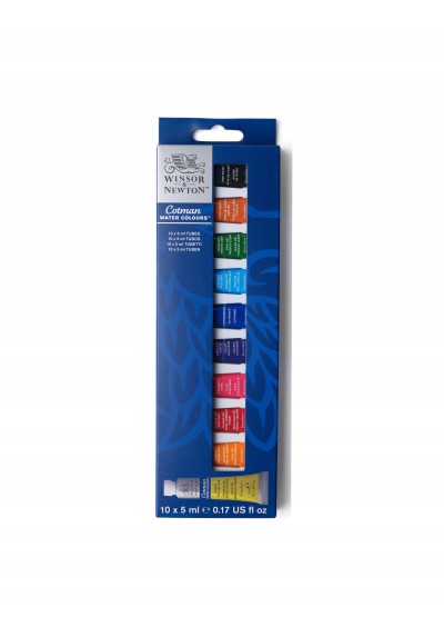 CAJA ACUARELA COTMAN 5ML X 10 COLORES 0390664