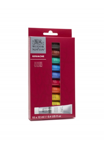 CAJA TEMPERA GOUACHE 12ML X 10 COLORES WINSOR