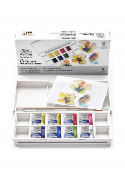 ESTUCHE ACUARELA COTMAN EN PASTA X8 FLORAL