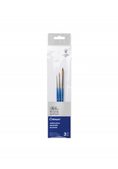 JUEGO PINCEL COTMAN DE NYLON X 3 CORTO REDONDO