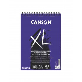 BITÁCORA CANSON XL A4 250G 30H MIXMEDIA LIQUIDAS