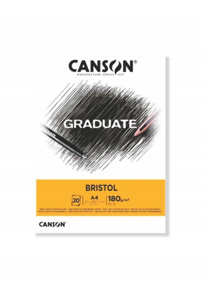 BITÁCORA CANSON GRADUATE A4 180G 20H BRISTOL