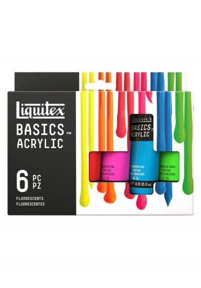 ESTUCHE ACRILICO LIQUITEX BASIC 22 ML X 6 FLUO