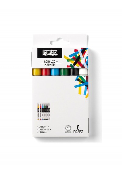 CAJA MARCADORES LIQUITEX PROF. X6 RF4690002 CLASICOS       