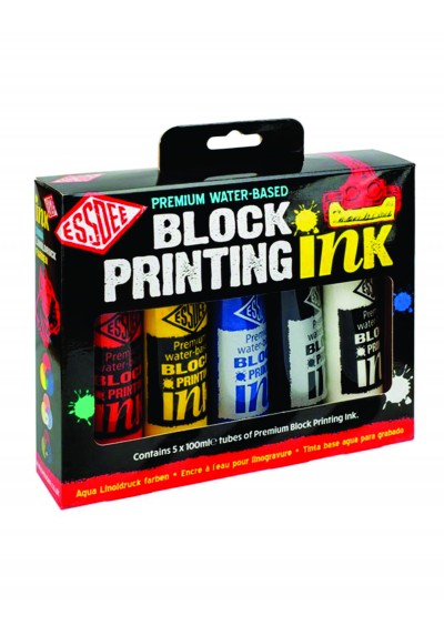 ESTUCHE TINTA LINOLEO BASE AGUA 100mlX5 TONOS ESSDEE LPI/A5R