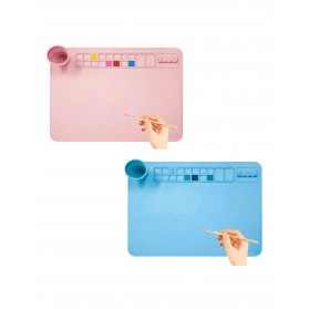 TAPETE SILICONA PARA PINTAR 51.5X4CM AZUL - ROSA