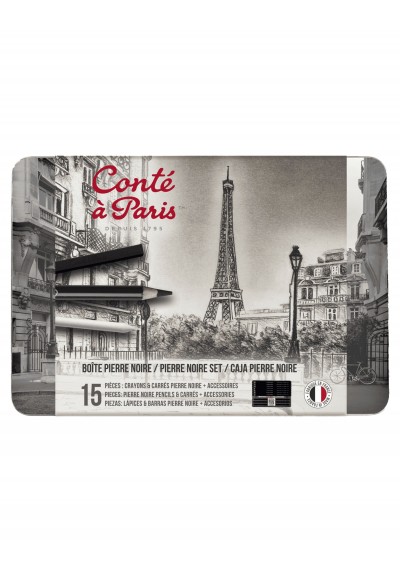 CAJA LAPICES Y BARRAS CARBONCILLO CONTE 15PCS RF 750410