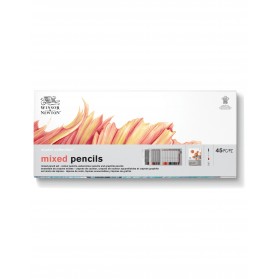 CAJA LAPIZ WINSOR STUDIO TECNICAS MIXTAS 45PCS 2090001