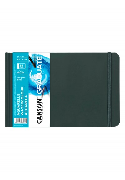 CUADERNO CANSON GRADUATE A5 250G ACUARELA HORIZ C31200L028  