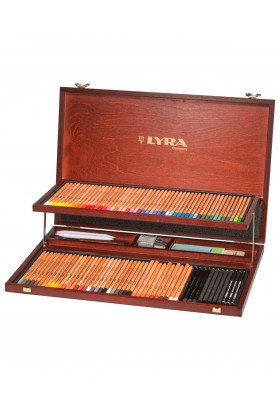 CAJA DE MADERA LAPICES LYRA POLY 106 PCS RF L2004200        