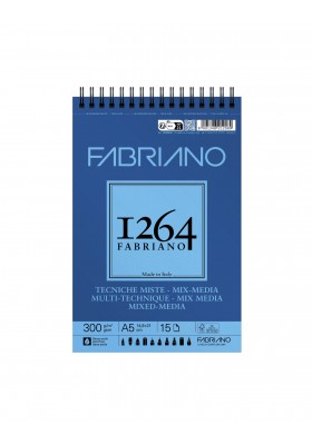 BITACORA FABRIANO 1264 TENICAS MIXTAS A5 15H 300G 19100642