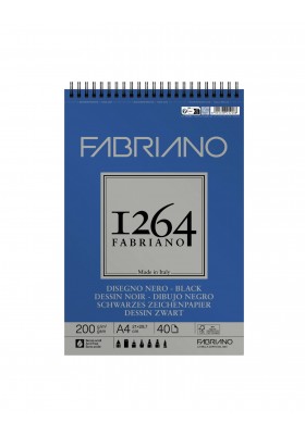 BITACORA FABRIANO 1264 DIBUJO NEGRO A4 40H 200G 19100652