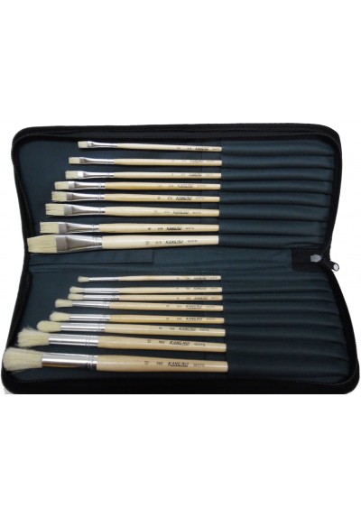 Estuche de Lona con 16 Pinceles Ref. F-16